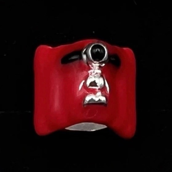 SNOOPY Peanuts S925 Sterling Silver Red Doghouse Charm with Gift Box - Picture 4 of 8